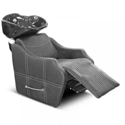 ПАРИКМАХЕРСКАЯ МОЙКА WP020 ЧЁРНАЯ С ЧЁРНОЙ МОЙКОЙ