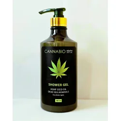 SEA of SPA Moisturizing shower cream CANNABIO with Hemp Oil - Кремовый гель для душа с экстрактом Алоэ Вера и грязью Мёртвого моря, 780ml