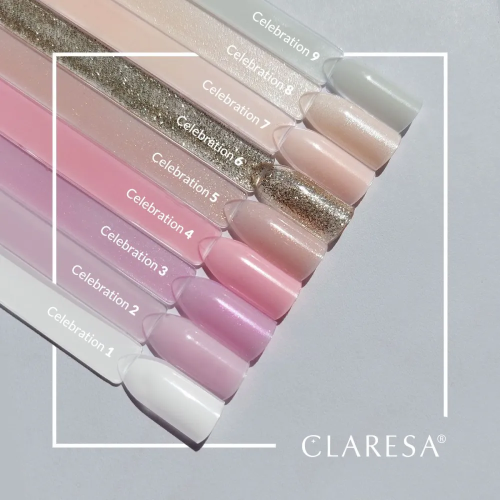 CLARESA CELEBRATION 1 - Стойкий гибридный гель лак для ногтей, 5ml
