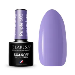 CLARESA Purple 603 - Стойкий гибридный гель лак для ногтей, 5ml
