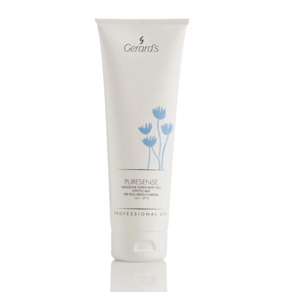 GERARD'S PURESENSE Purifying and mattifying face emulsion for combination or impure skin 24H, SPF8 - Очищающая матирующая эмульсия для комбинированной/проблемной кожи SPF8 24ч, 250ml