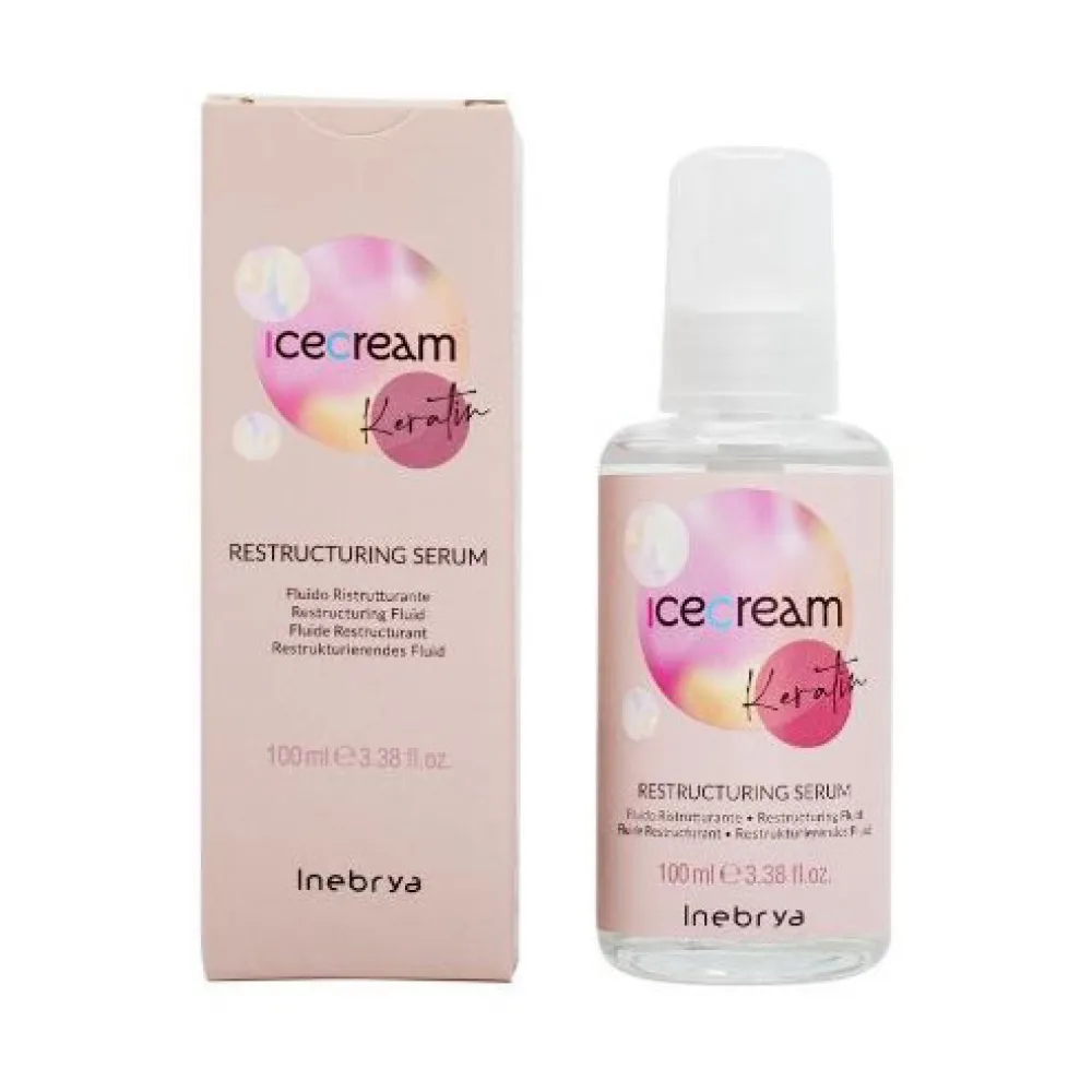 Inebrya Ice Cream Keratin Restructing serum - Реструктурирующий флюид с кератином
