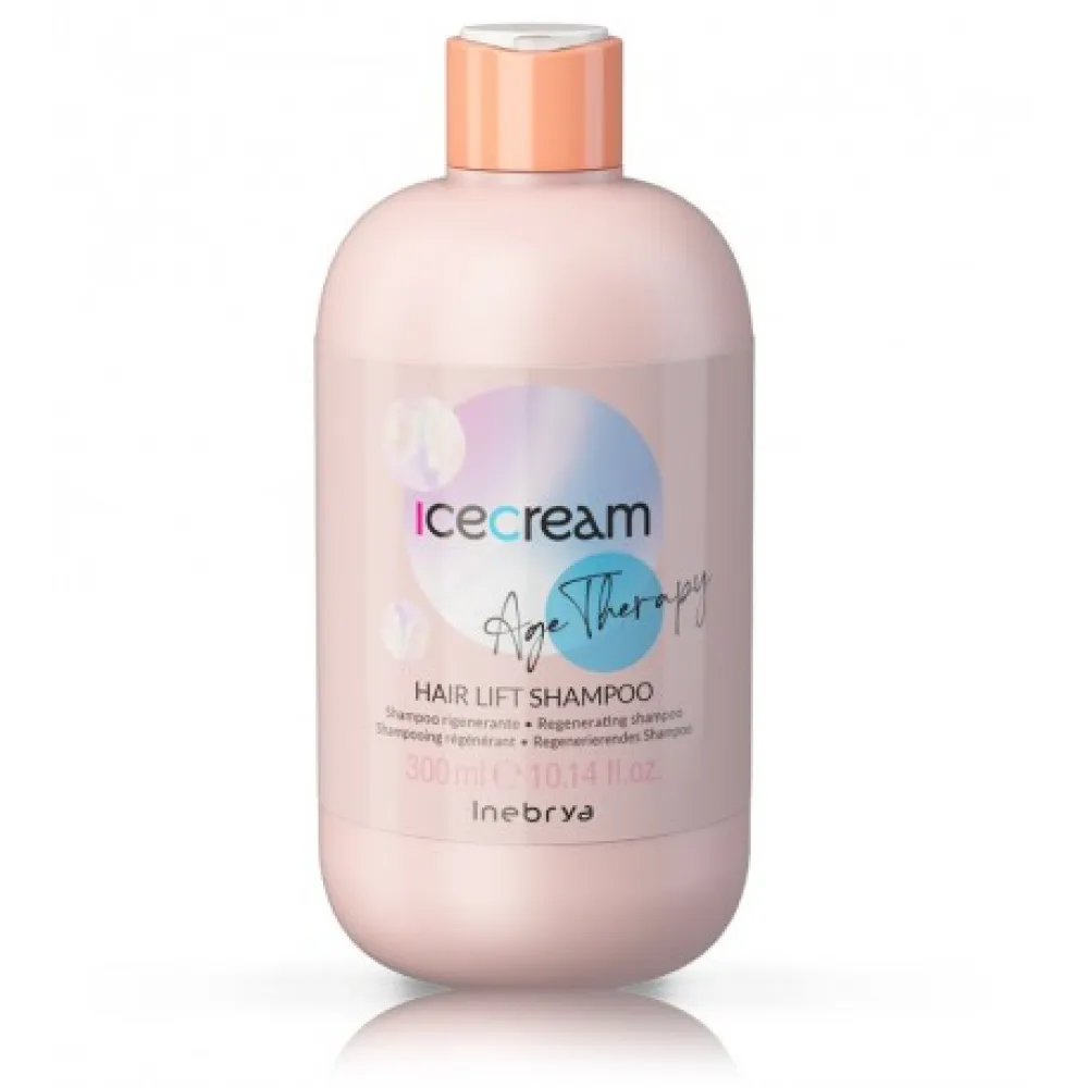 Inebrya Ice Cream Age Therapy Hair Lift Shampoo - Регенерирующий шампунь для зрелых и пористых волос, 300ml
