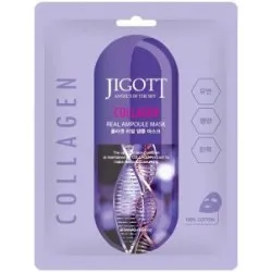 Jigott Collagen Real Ampoule Mask - Тканевая маска с коллагеном, 27ml