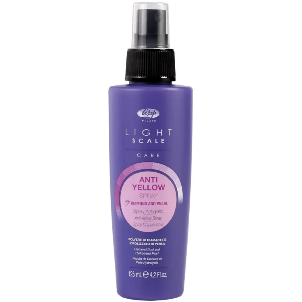 Lisap Milano Anti-yellow Light Scale Spray - Спрей для осветленных, мелированных и седых волос, 125ml