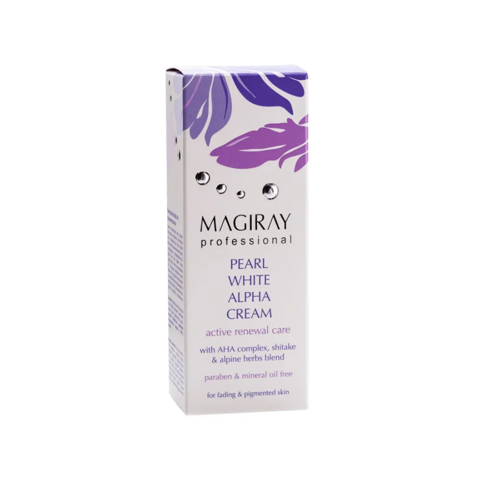 MAGIRAY PEARL WHITE ALPHA CREAM - Осветляющий и обновляющий ночной крем с комплексом AHA для зрелой пигментированной кожи
