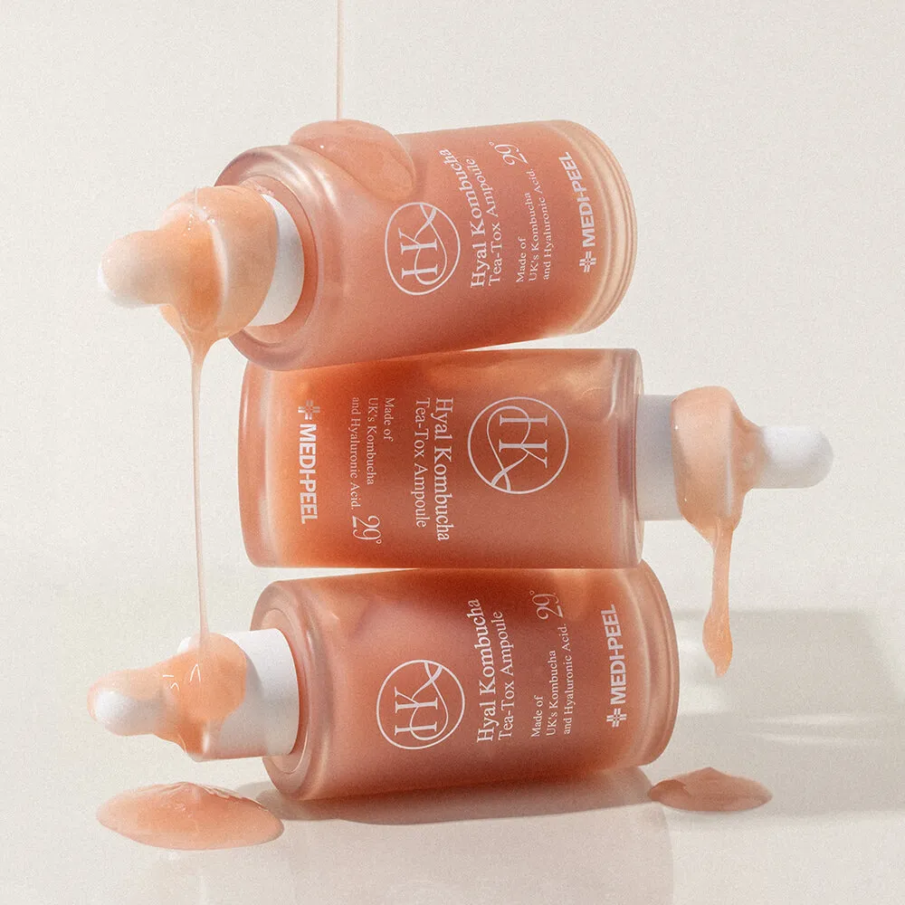 MEDI-PEEL Hyal Kombucha Tea-Tox Ampoule - Восстанавливающая ампула с 70% комбучи и церамидами, 50ml