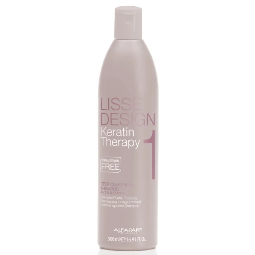 Alfaparf LISSE DESIGN Keratin Therapy DEEP CLEANSING Shampoo Nr.1 - Шампунь для глубокой очистки, 500ml