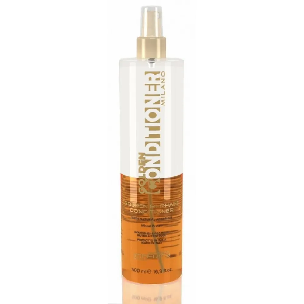IMPERITY Milano GOLDEN Bi-Phase Conditioner - Несмываемый двухфазный кондиционер с аргановым маслом, 500ml