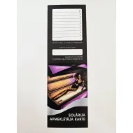 Карта для посещения солярия