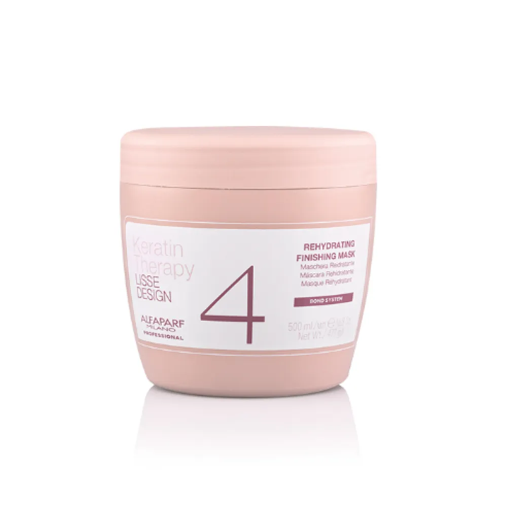 ALFAPARF Milano Keratin Therapy LISSE DESIGN REHYDRATING MASK Nr.4 - Увлажняющая маска с кератином для волос Nr.4, 500мл