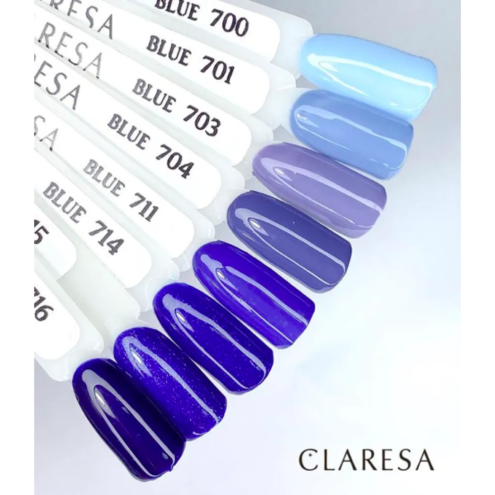 CLARESA BLUE 709 - Стойкий гибридный гель лак для ногтей, 5ml