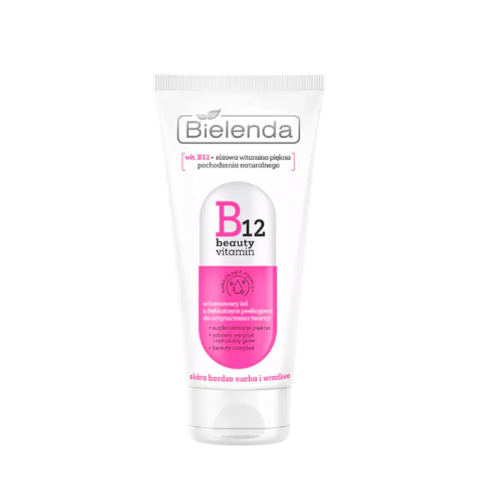 Bielenda B12 BEAUTY VITAMIN Face gel with peeling effect - Витаминный гель-скраб для умывания, 150ml