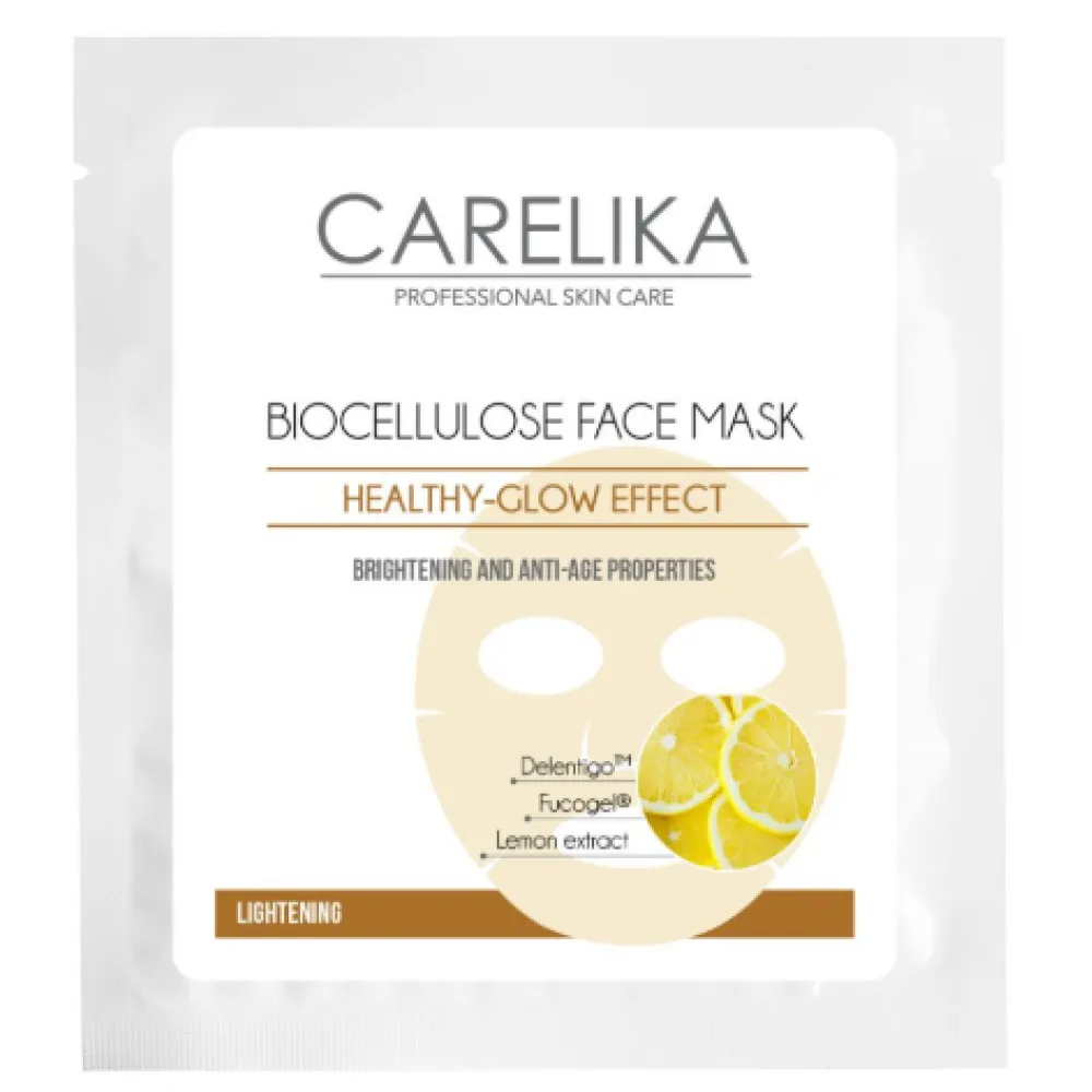 CARELIKA Biocellulose Lightening Face Mask - Осветляющая маска для лица из биоцеллюлозы, 8ml