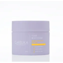 CARELIKA Gold Body Scrub - Скраб для тела с золотым глитером, экстрактом икры, 200ml