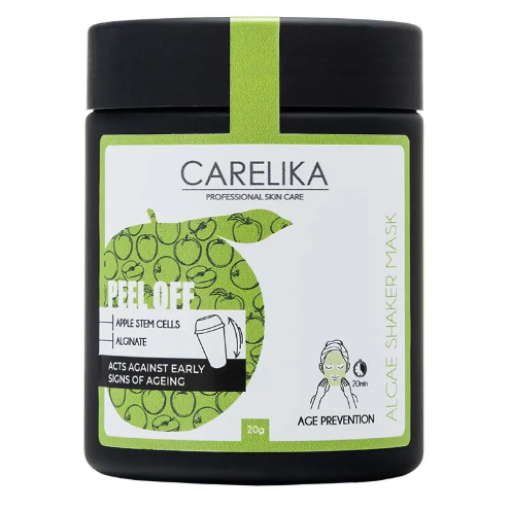 CARELIKA Shaker Peel Off Mask Apple Stem Cells - Альгинатная антивозрастная маска со стволовыми клетками яблока, 20gr.