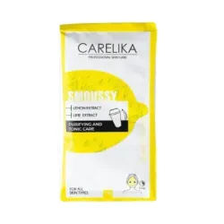 CARELIKA Shaker Smoussy Mask Lemon-Lime - Тонизирующая и очищающая пенная маска с лимоном и лаймом, 15gr.