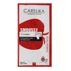 CARELIKA Shaker Smoussy Mask Strawberry - Освежающая и очищающая пенная маска с клубникой, 15gr.