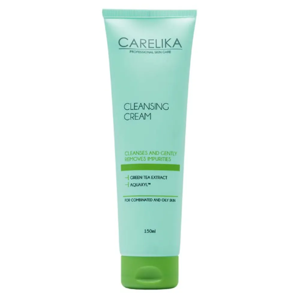 CARELIKA Cleansing Cream with Green Tea - Oчищающий крем с экстрактом зелёного чая, 150ml