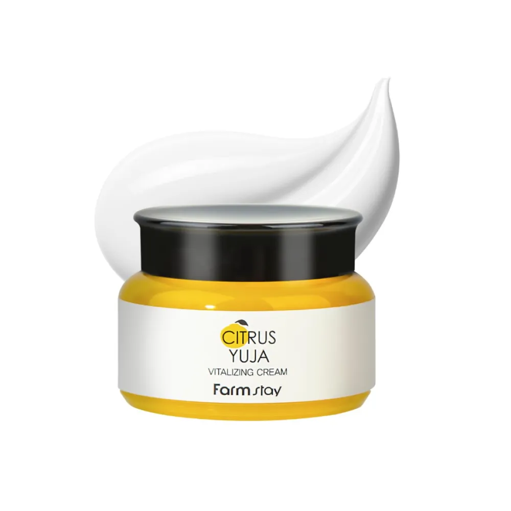 FarmStay Citrus Yuja Vitalizing Cream - Освежающий и восстанавливающий крем для лица, 100ml