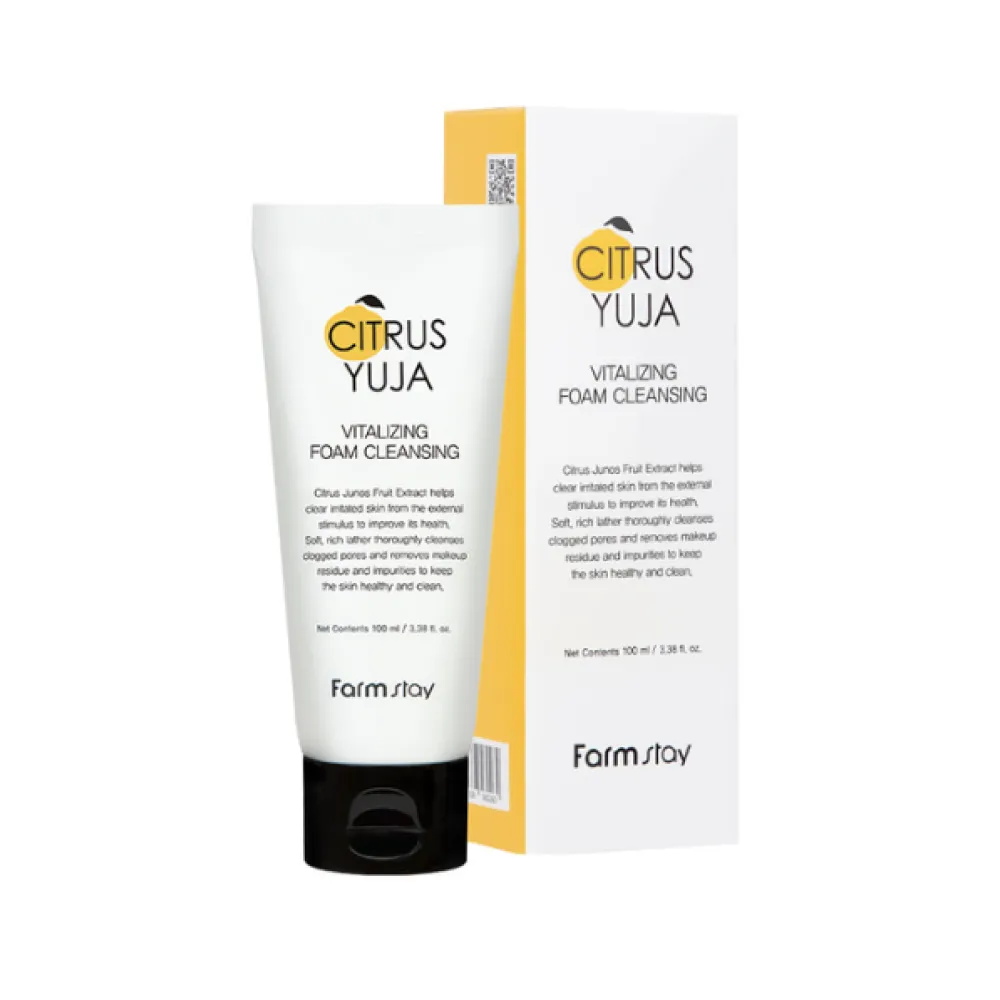 FarmStay Citrus Yuja Vitalizing Foam cleanser - Освежающая пенка для умывания с экстрактом цитруса юдзу, 100ml