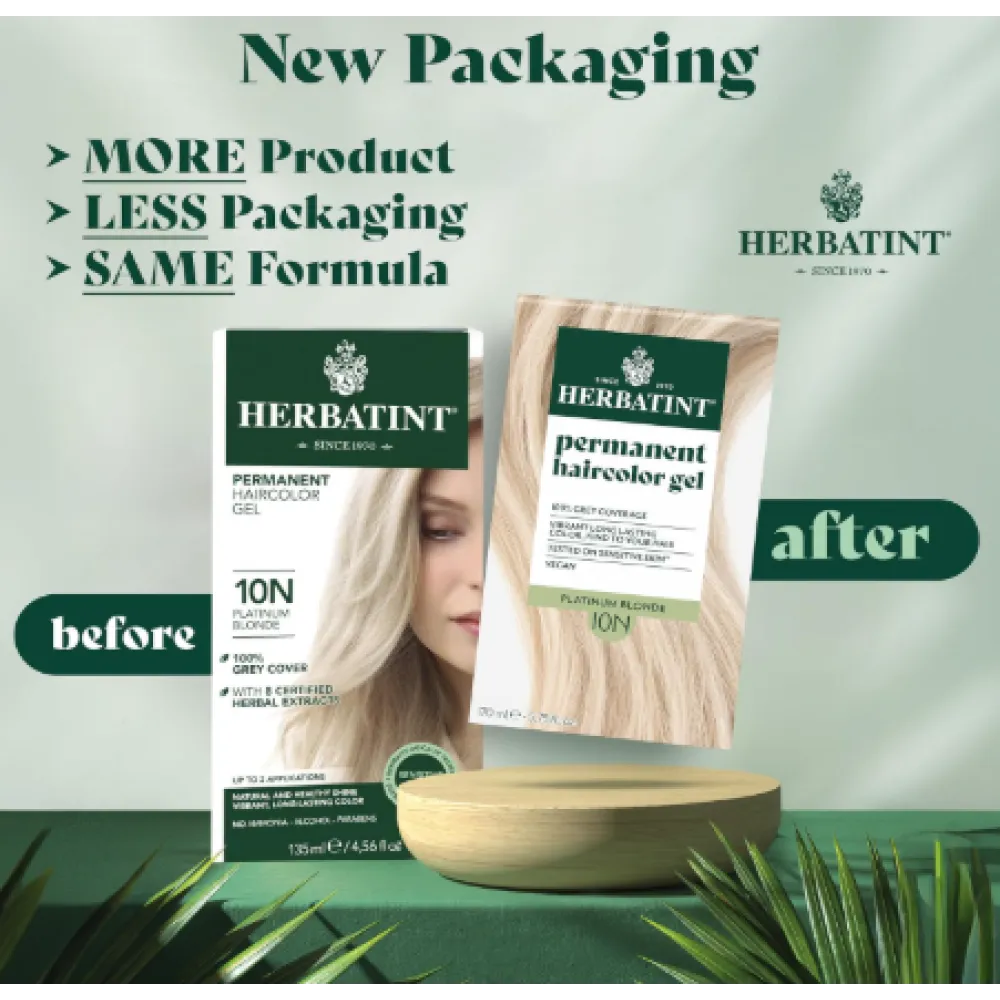 HERBATINT гель-краска для волос на растительной основе - 10N (платиновый блонд)