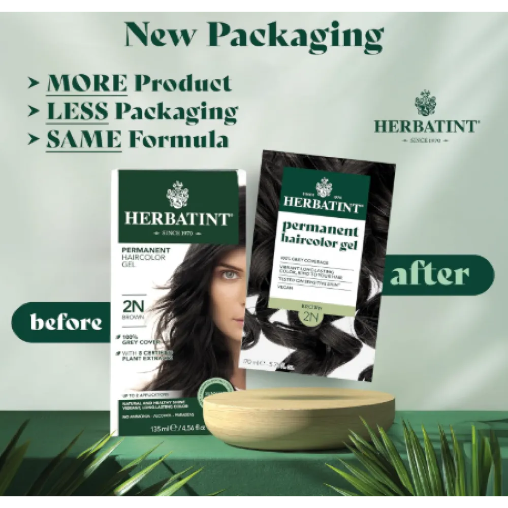 HERBATINT гель-краска для волос на растительной основе - 2N (коричневый)