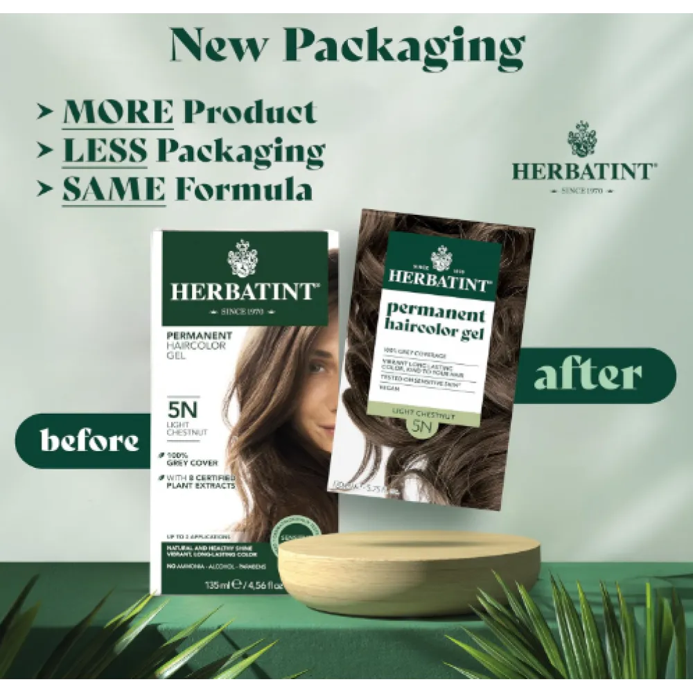 HERBATINT гель-краска для волос на растительной основе - 5N (светло-ореховый)