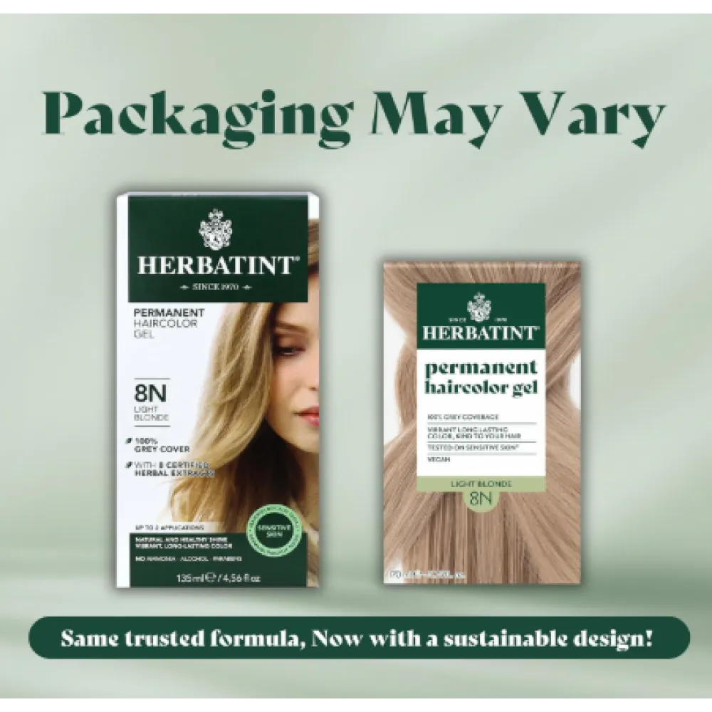 HERBATINT гель-краска для волос на растительной основе - 8N (светлый блонд)