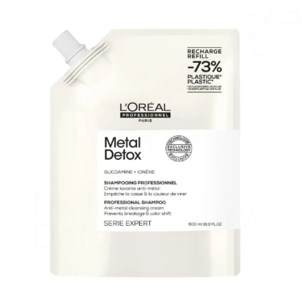 L'Oreal Professionnel Serie Expert Metal Detox Shampoo - Профессиональный крем-шампунь с системой очищения от металлов, 500ml, REFILL