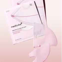 MEDICUBE PDRN Pink Collagen Gel Mask - Гелевая маска для упругости и сияния кожи