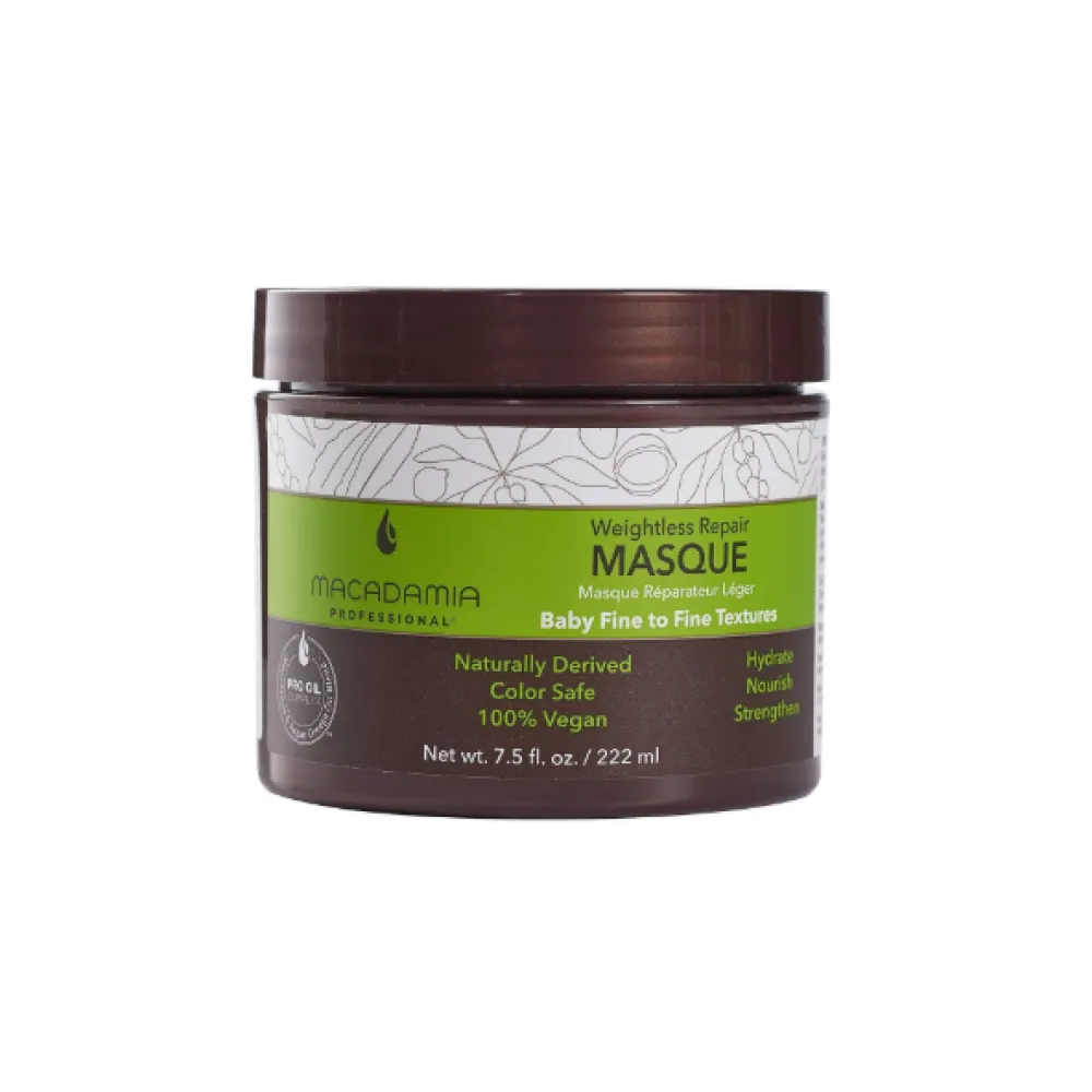MACADAMIA Weightless Repair Mask - Увлажняющая маска для тонких волос, 222ml