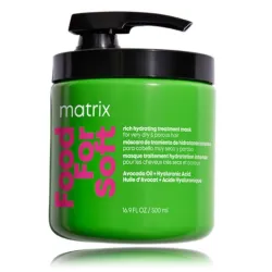 Matrix Total Results Food For Soft Rich Hydrating Treatment Mask - Маска для интенсивного увлажнения волос с гиалуроновой кислотой и маслом авокадо, 500ml