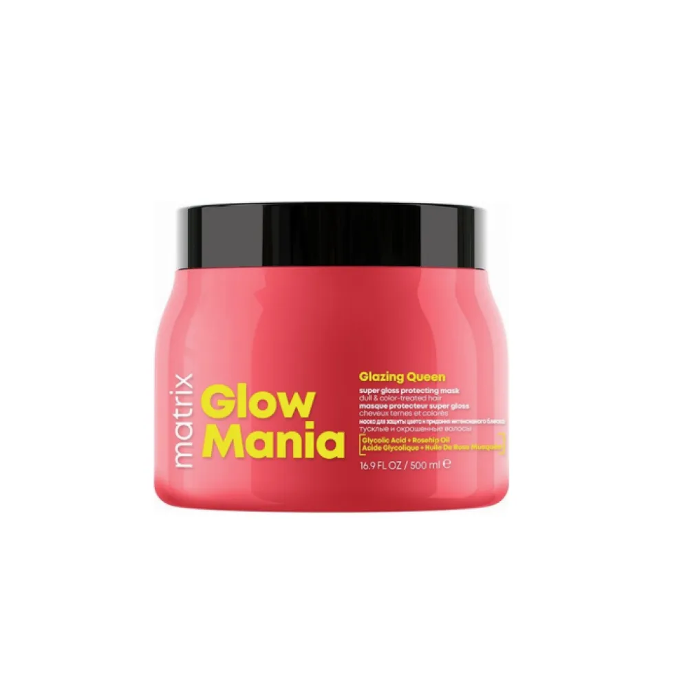 Matrix Glow Mania Mask - Маска для окрашенных волос с гликолевой кислотой, 500ml