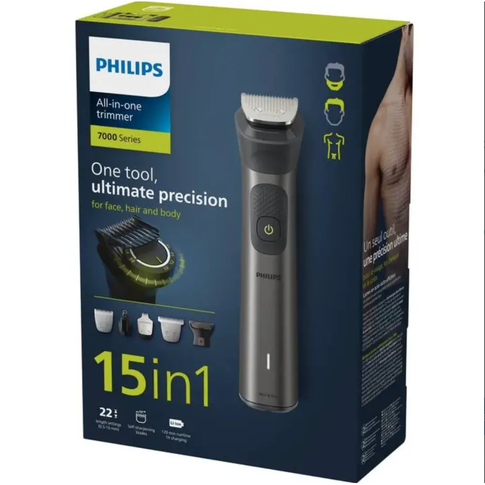 PHILIPS Multigroom series 9000 All-in-one Универсальный триммер для лица, волос и тела, сталь MG7940/15