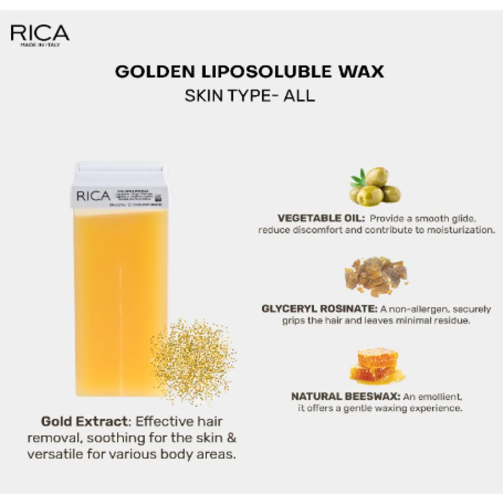 RICA Golden wax - Золотой воск, 100ml