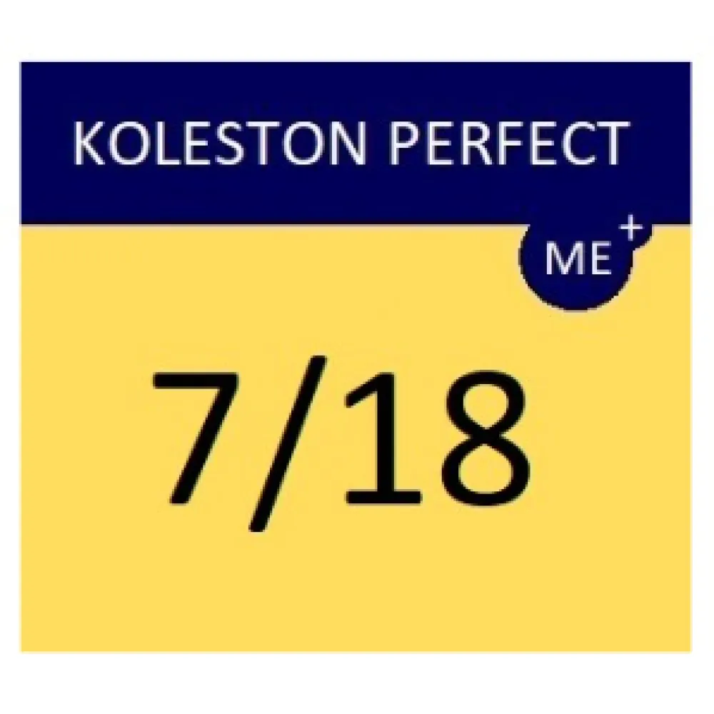 WELLA PROFESSIONALS KOLESTON PERFECT ME+ - Краска для волос, 7/18 - СРЕДНИЙ БЛОНД ПЕПЕЛЬНО-ЖЕМЧУЖНЫЙ