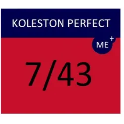 WELLA PROFESSIONALS KOLESTON PERFECT ME+ - Краска для волос, 7/43 - СРЕДНИЙ КРАСНЫЙ ЗОЛОТИСТЫЙ БЛОНД