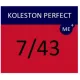 WELLA PROFESSIONALS KOLESTON PERFECT ME+ - Краска для волос, 7/43 - СРЕДНИЙ КРАСНЫЙ ЗОЛОТИСТЫЙ БЛОНД