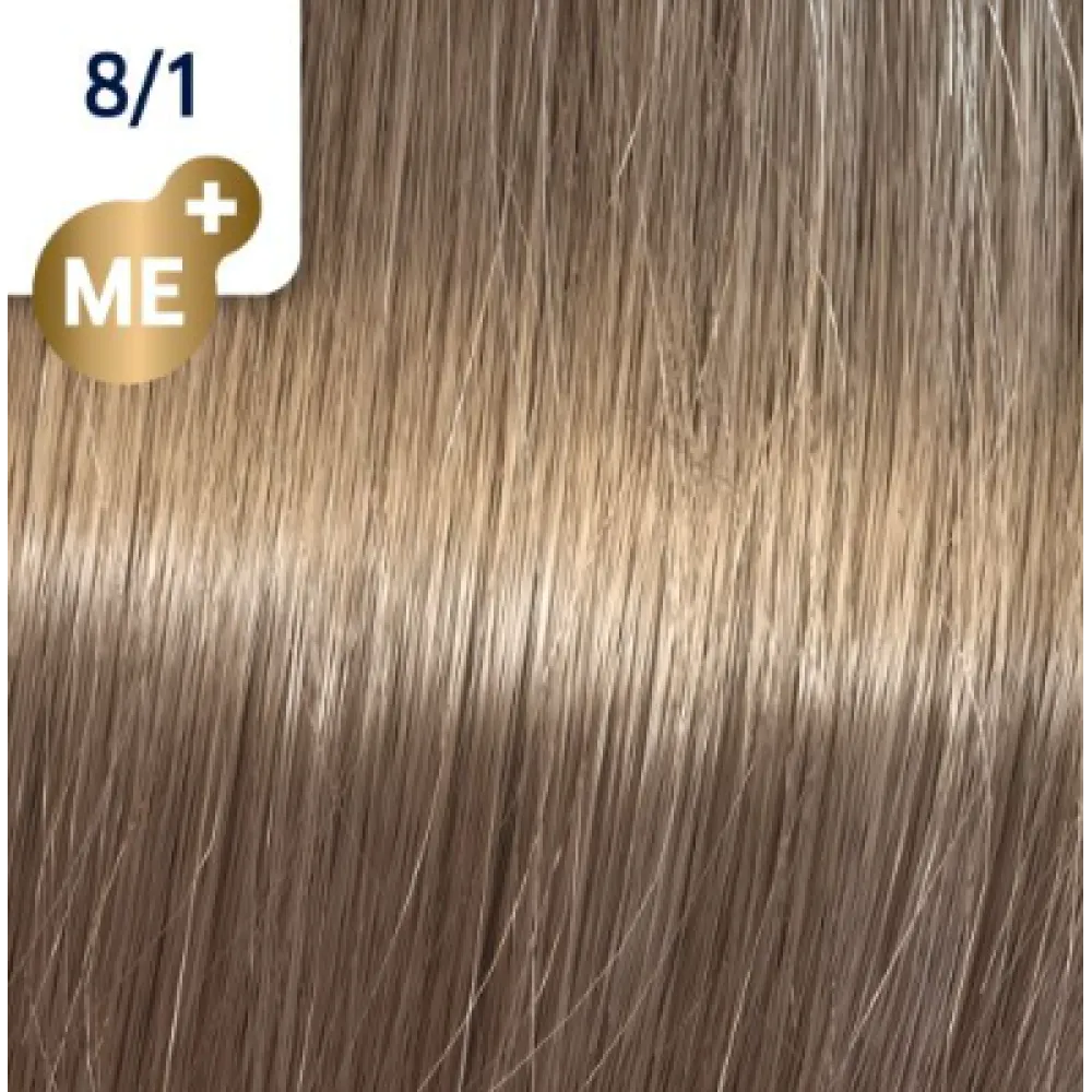 WELLA PROFESSIONALS KOLESTON PERFECT ME+ - Краска для волос, 8/1 - СВЕТЛЫЙ ПЕПЕЛЬНЫЙ БЛОНД