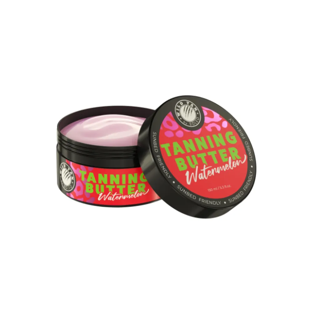 SOLEO Wild Tan Watermelon Tanning Butter - Питательное масло для загара с арбузом и дыней, 150мл