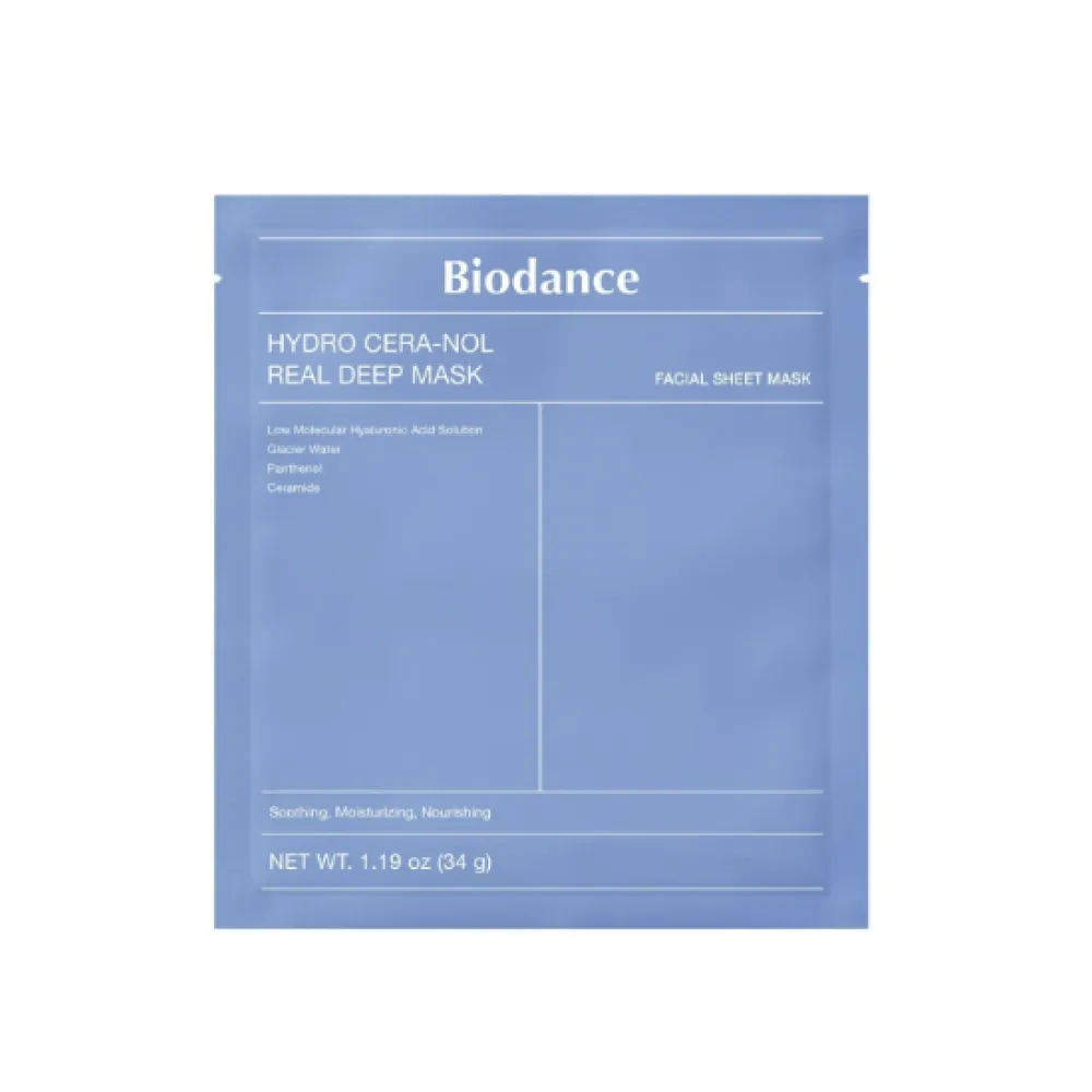 BIODANCE Biodance Hydro Cera-Nol Real Deep Mask - Ночная гидрогелевая маска с церамидами против сухости кожи, 34g