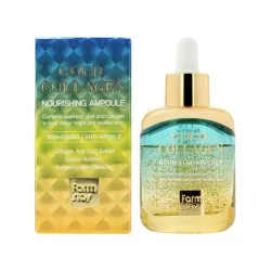 FarmStay Gold Collagen Nourishing Ampoule - Питательная ампульная сыворотка с коллагеном и частицами золота, 35ml