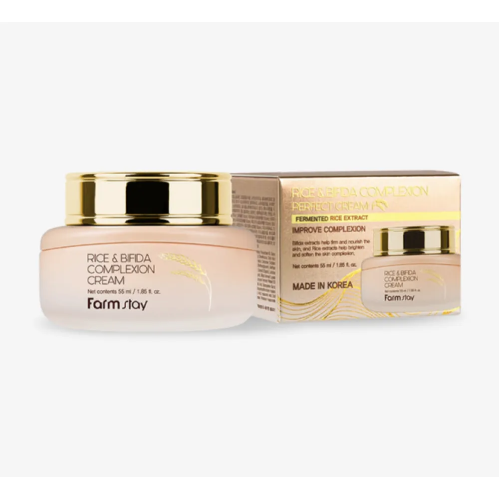FarmStay Rice&Bifida Complexion Perfect cream - Восстанавливающий крем для лица с бифидобактериями, 55ml (805029)