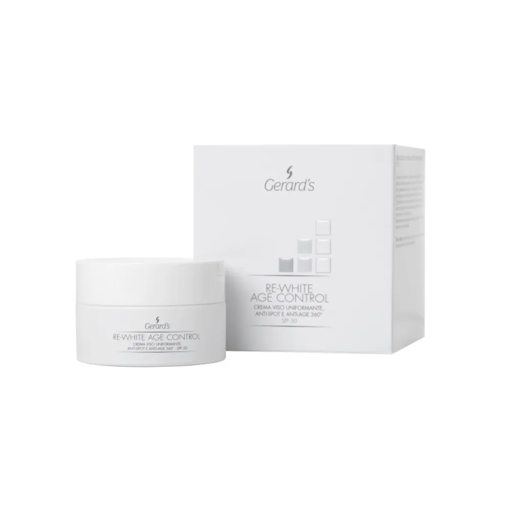 GERARD'S RE-WHITE AGE CONTROL Anti Spot and Anti Age face cream, SPF 50 - Омолаживающий, выравнивающий тон крем для лица, 100ml (PFAREW580)