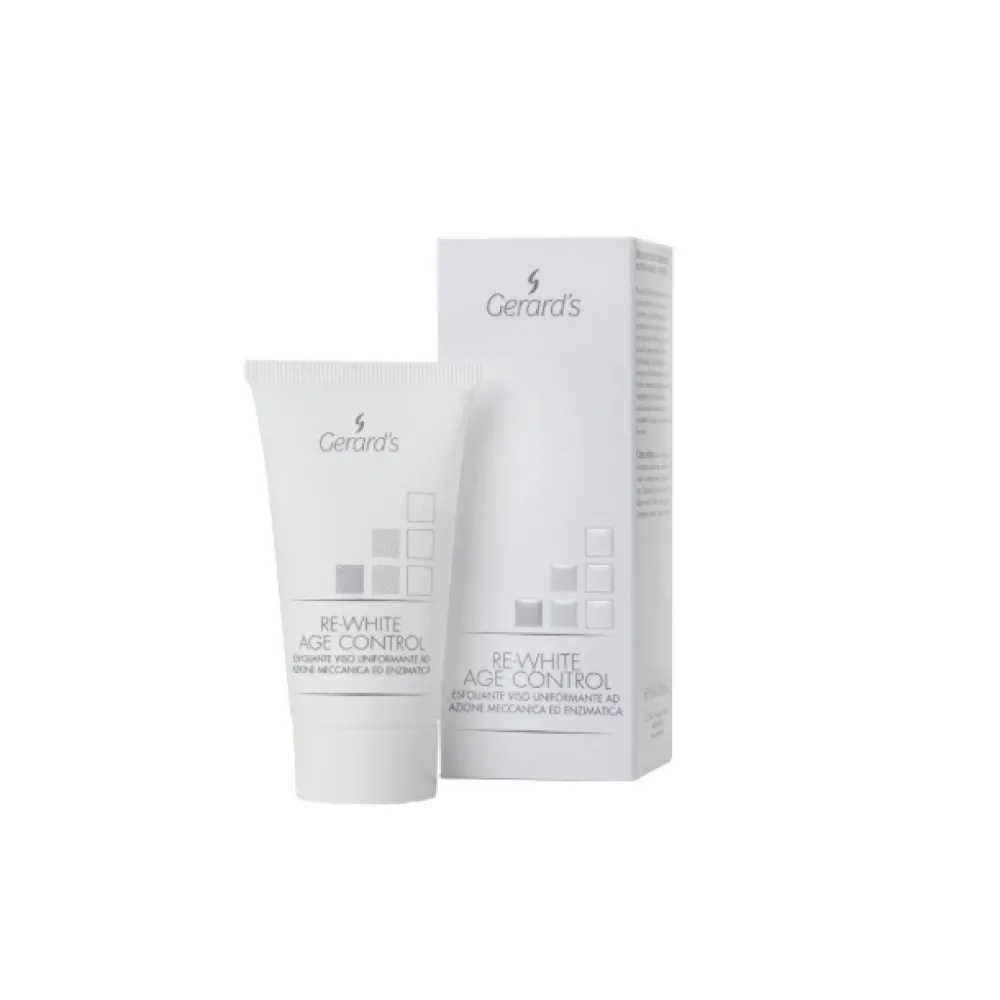 GERARD'S RE-WHITE AGE CONTROL Exfoliant peeling - Профессиональный эксфолиант-пилинг для лица с двойным механическим и энзимным действием, 50ml (RFAREW081)