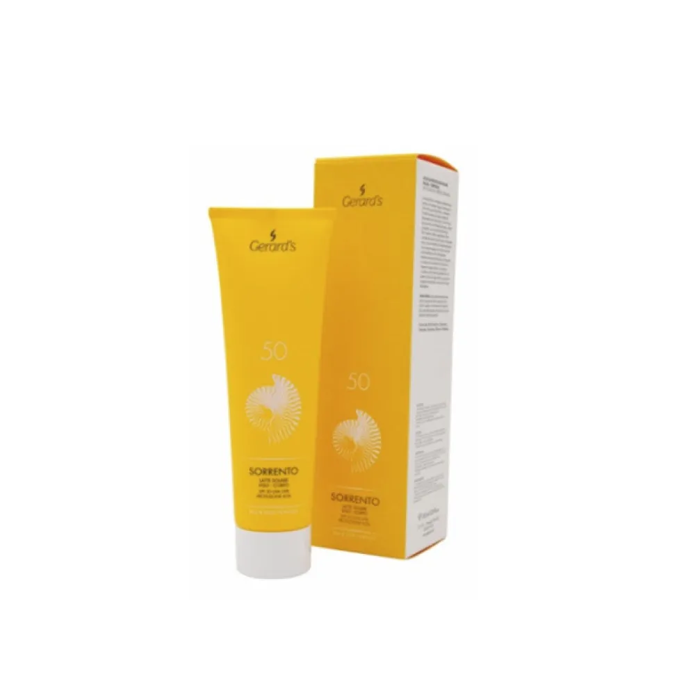 GERARD'S SORRENTO Sun protection face and body cream - Профессиональный солнцезащитный крем для лица и тела с высокой степенью защиты SPF 50, 150ml (RXXSUN163)