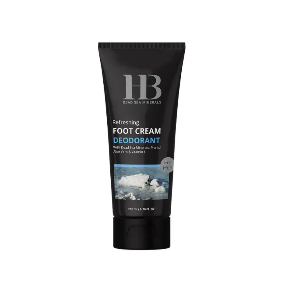 Health&Beauty Refreshing Foot Cream Deodorant For Men - Мужской освежающий крем-дезодорант для ног, 200ml (H&B100099)