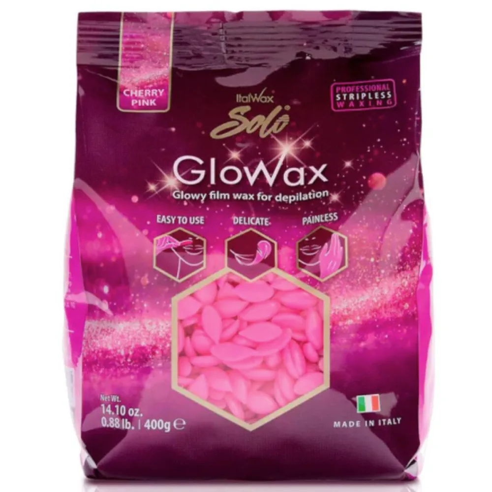 ItalWax GloWax CHERRY PINK - Горячий пленочный воск , 400gr.