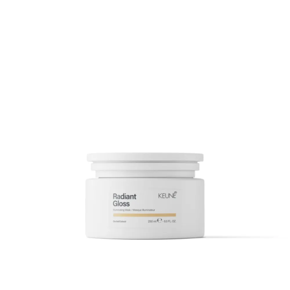 KEUNE Radiant Gloss Illuminating Mask - Профессиональная маска для волос, придающая сияние, мягкость и зеркальный блеск, 250ml